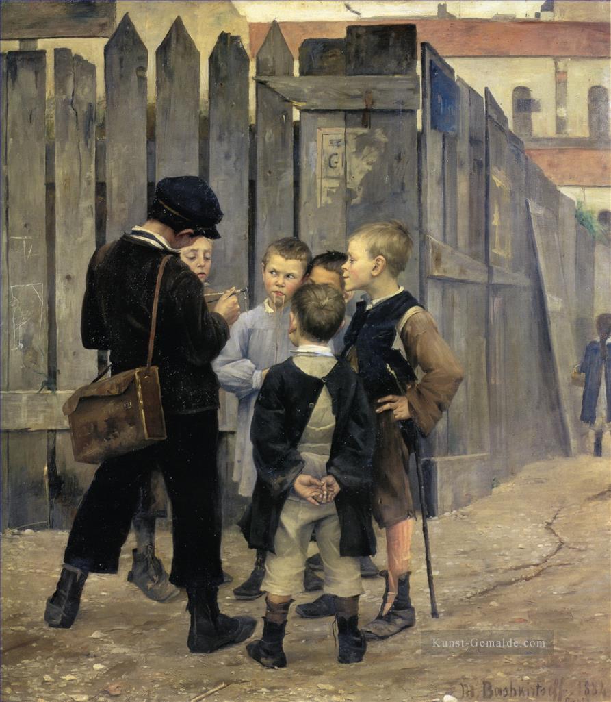 marie bashkirtseff das Treffen 1884 Kind Ölgemälde